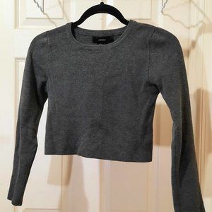 Grey Cropped Sweater